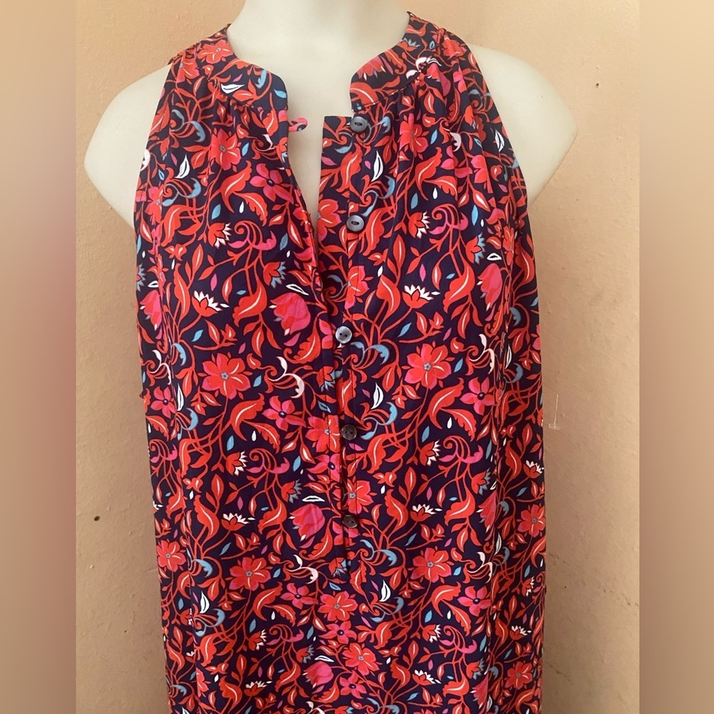 Ann Taylor Red and Blue Floral Dress - Picture 8 of 12